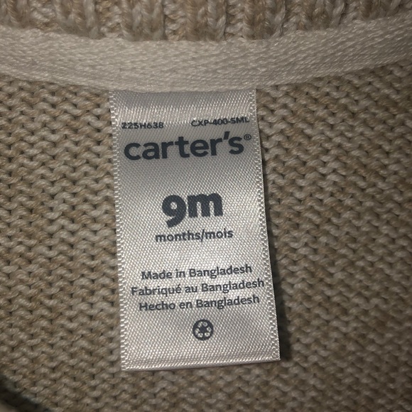 Carter’s 9mo lil boy sweater - Picture 2 of 3